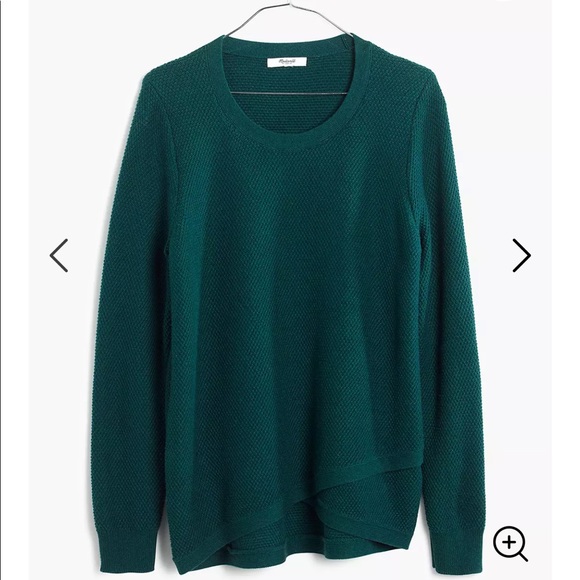 ♻️DONATED♻️ MADEWELL Long Sleeve Sweater Small Hunter Green Pullover G30 - Picture 6 of 6